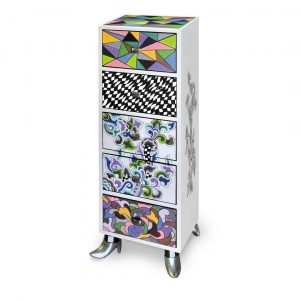 TOM'S COMPANY Commode 5 Tiroirs Seattle - H : 98cm / 30x30cm