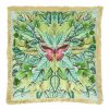 Coussin Celastrina Embroidered Turquoise Cotton – Image 3